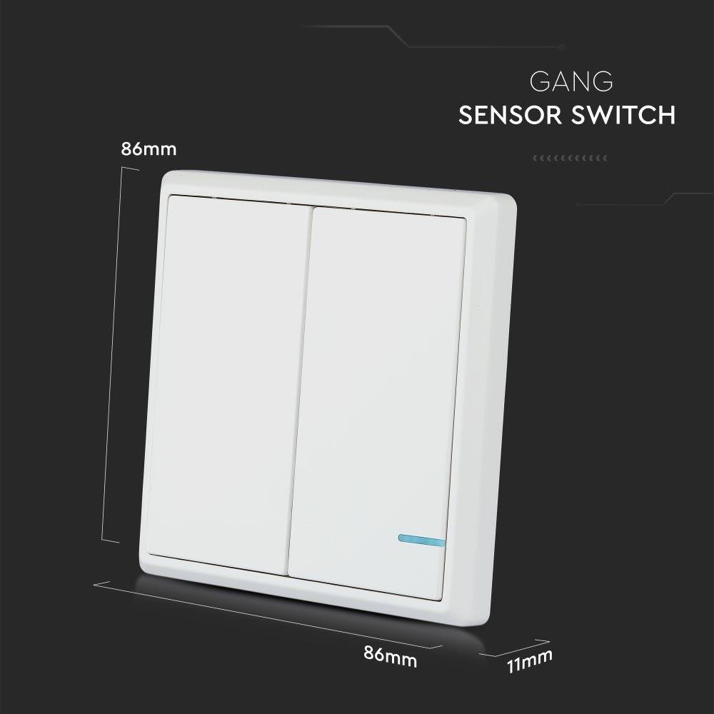 VT-5132 2 GANG WAY SENSOR SWITCH IP54