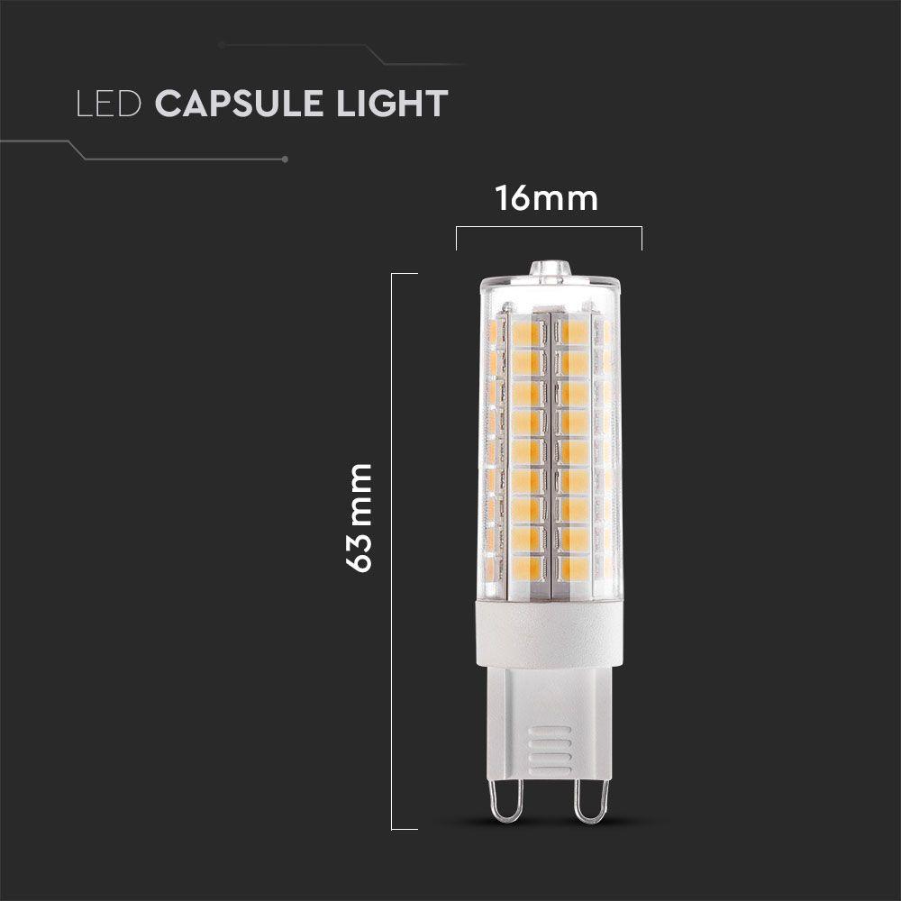 5.5W GU10 Żarówka LED, Barwa:3000K, Trzonek:G9, VTAC, SKU 7432