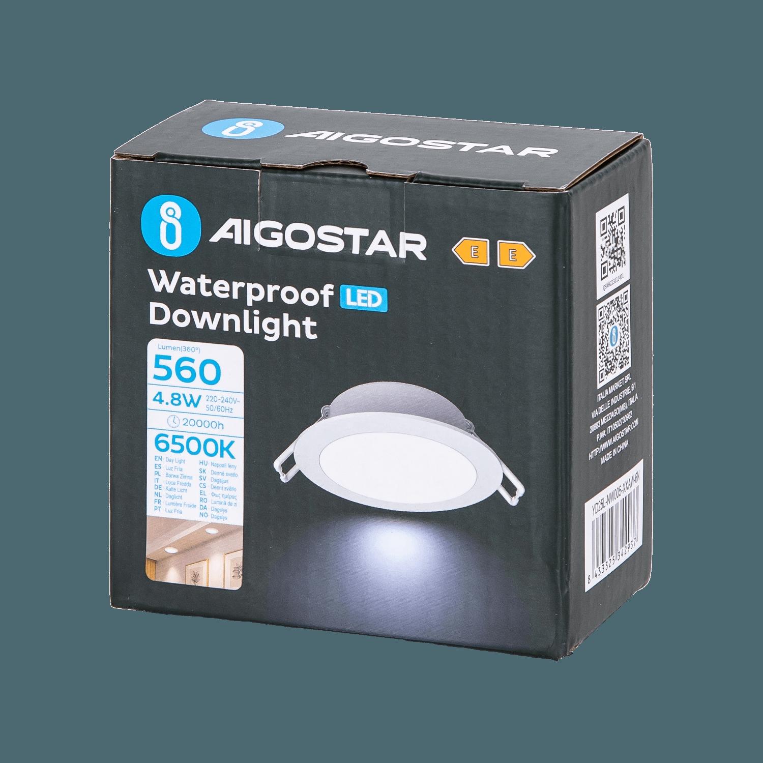 IP65 waterproof downlight 4.8W 6500K 1pc