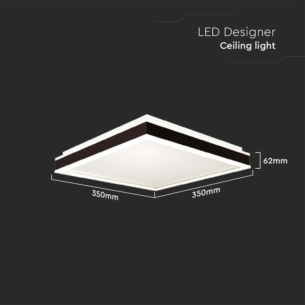 VT-7781 18W LED DESIGNER LIGHT 4000K BLACK SQ