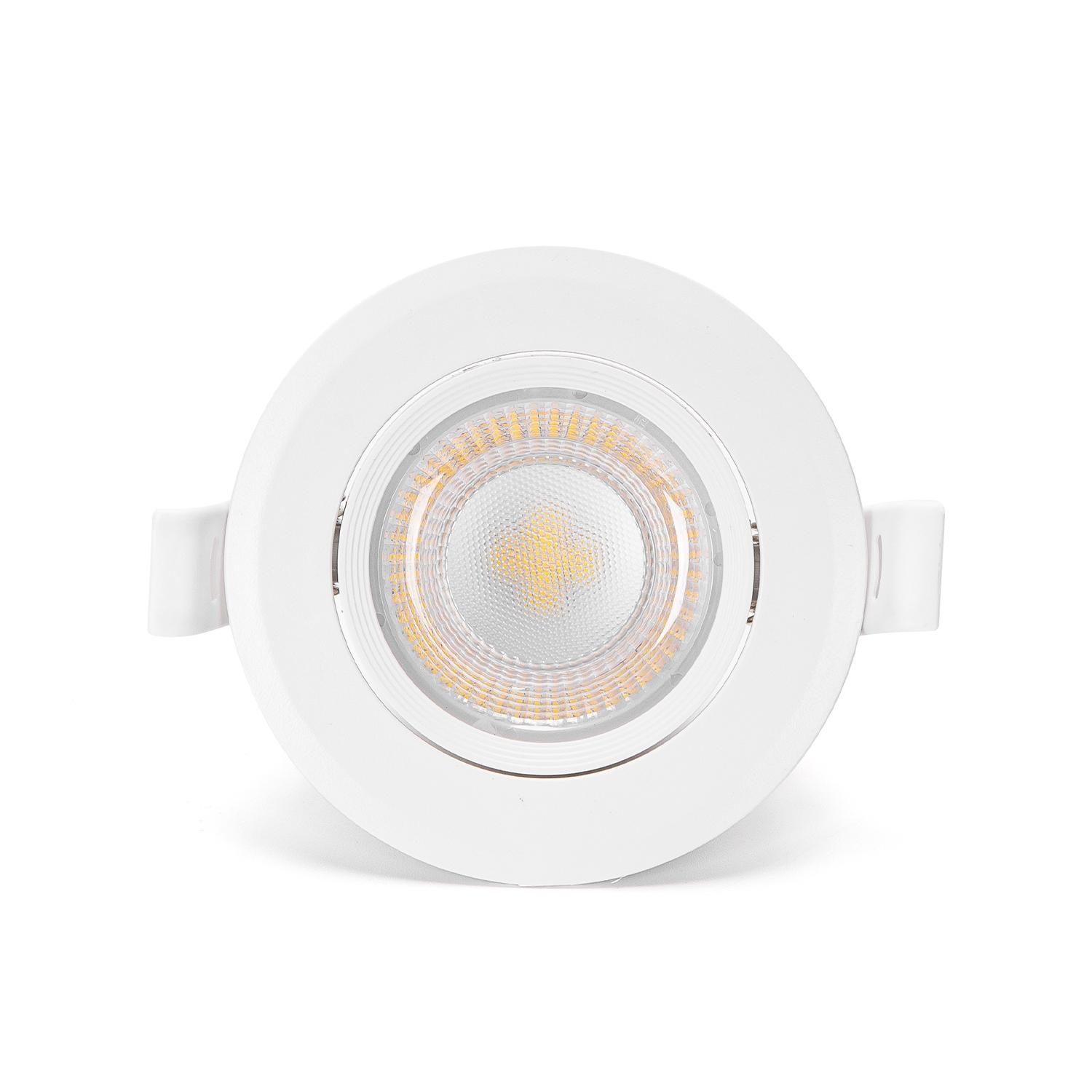 E6 LED  Flush-mounted Round Downlight with Adjustable Angle (3 pcs) 5W Natural Light