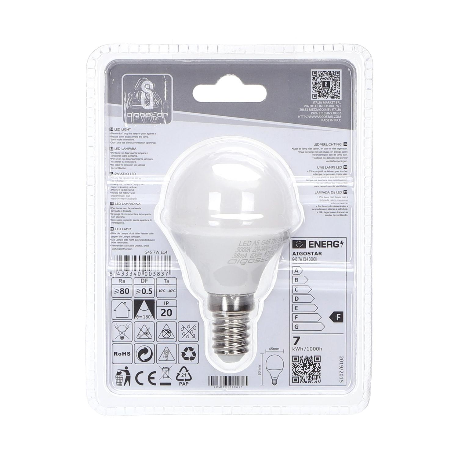 LED E14 7W G45