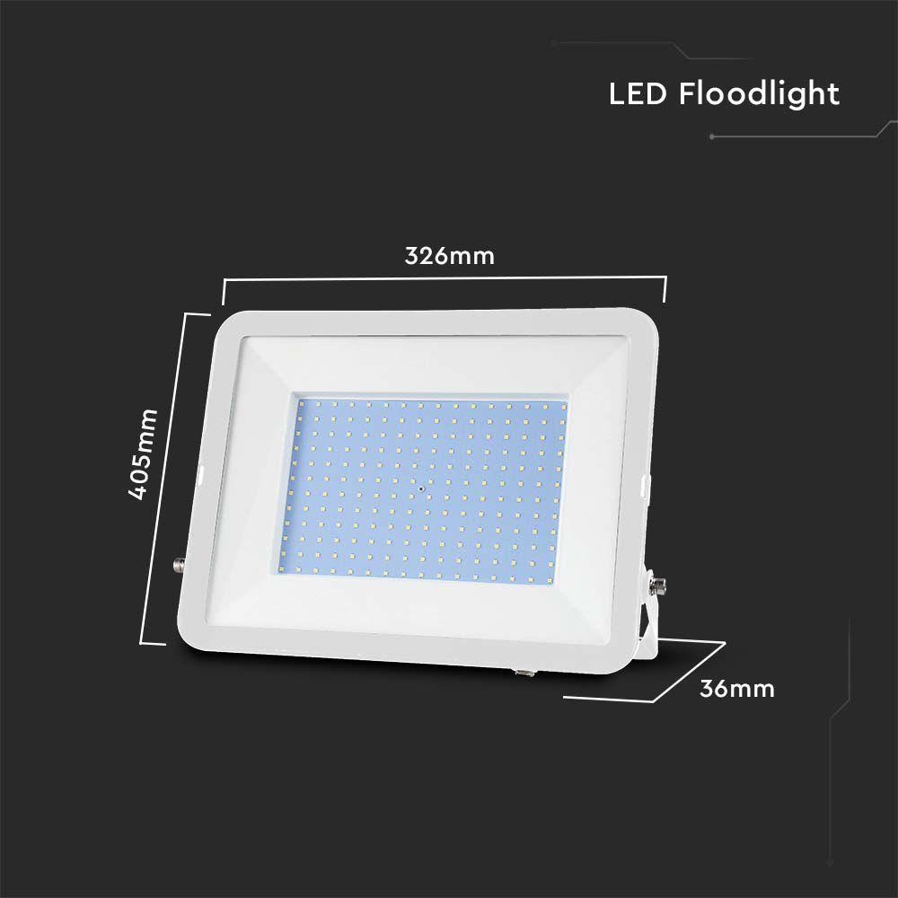 200W Naświetlacz LED SMD, Chip SAMSUNG, Barwa:6500K, Obudowa: Biała, VTAC, SKU 10030