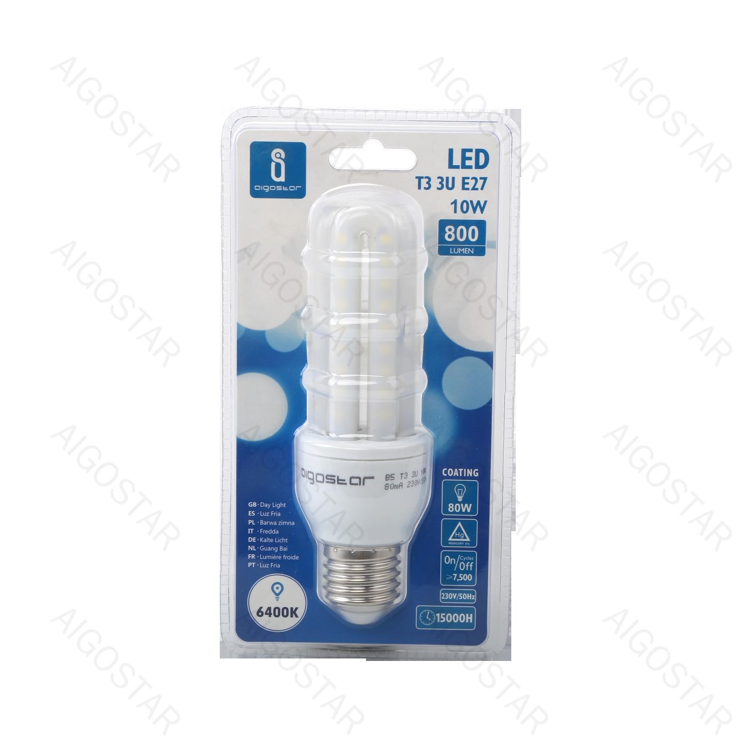 LED U-shaped Bulb 3U E27 10W