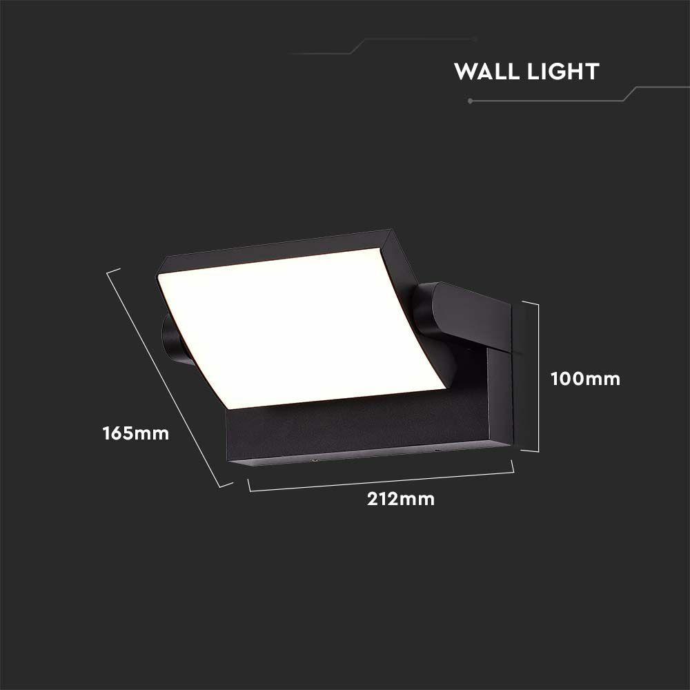 VT-11020 17W LED WALL LIGHT 4000K BLACK BODY IP65