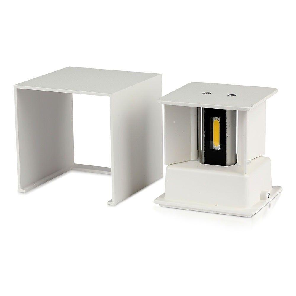 VT-759-12 12W LED UP-DOWN WALL LIGHT WITH BRIDGELUX CHIP 3000k WHITE SQUARE