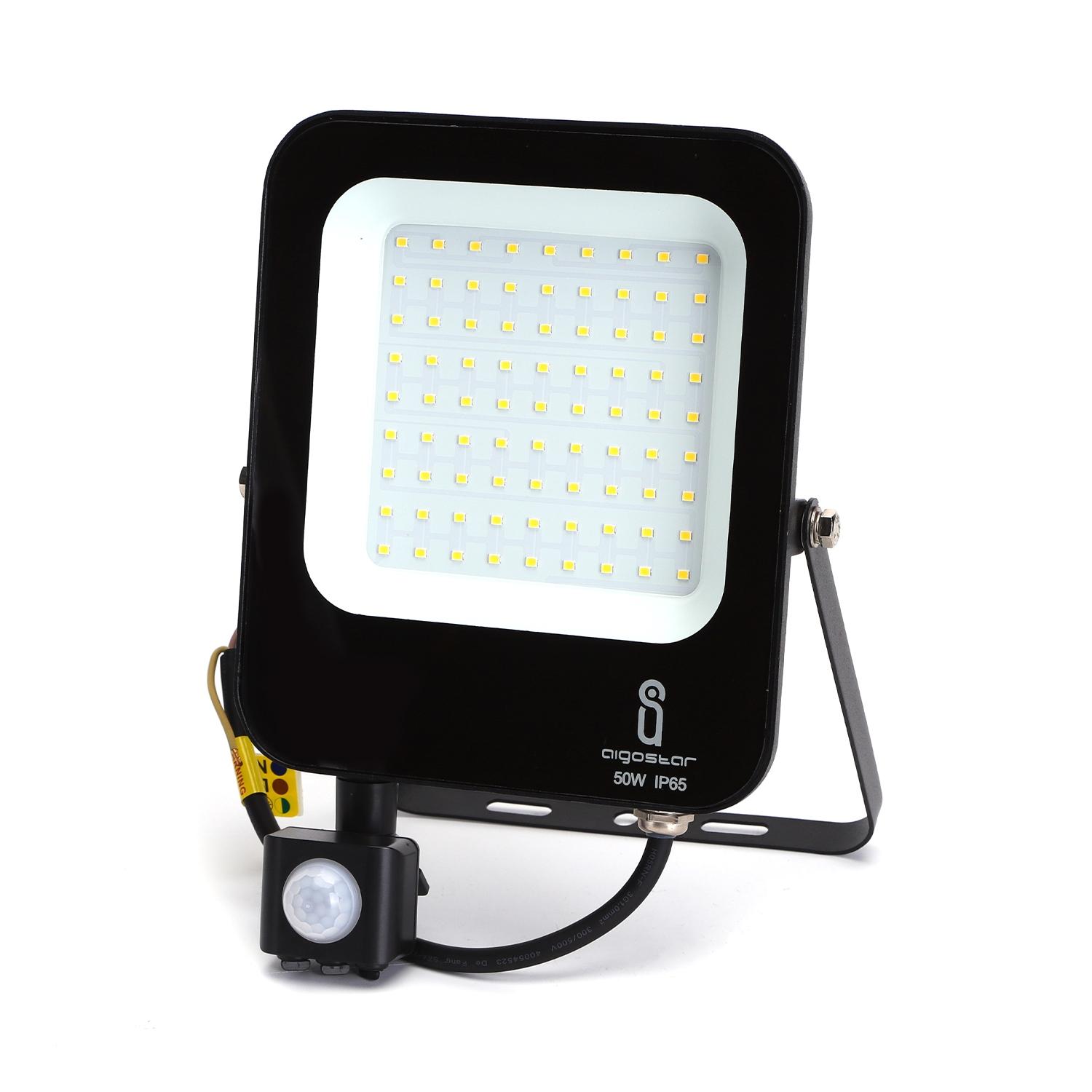 LED Floodlight with Sensor Black 50W