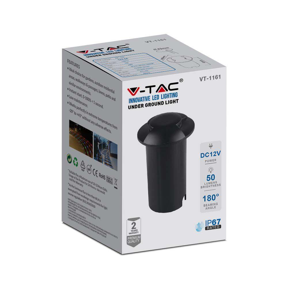 VT-1161 1W LED UNDERGROUND LIGHT 3000K BLACK