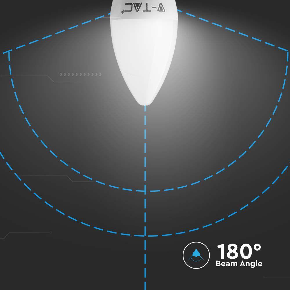 VT-223 4.5W PLASTIC CANDLE BULB SAMSUNG CHIP 6500K B22