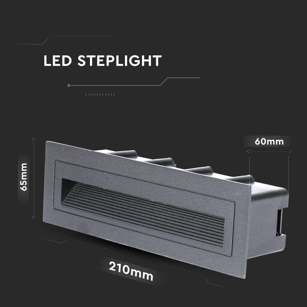 VT-856 6W LED STEP LIGHT 3000K GREY BODY