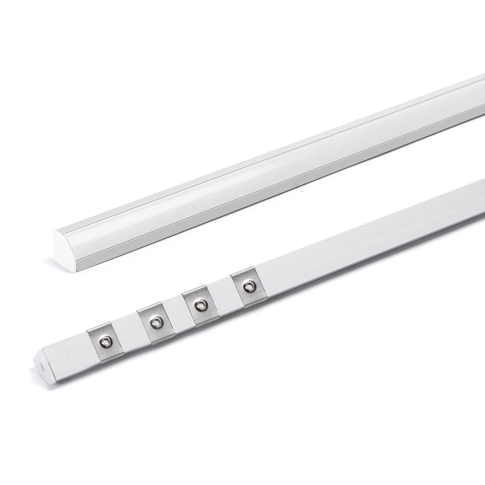 Surface-mounted LED strip channel, 2m, silver