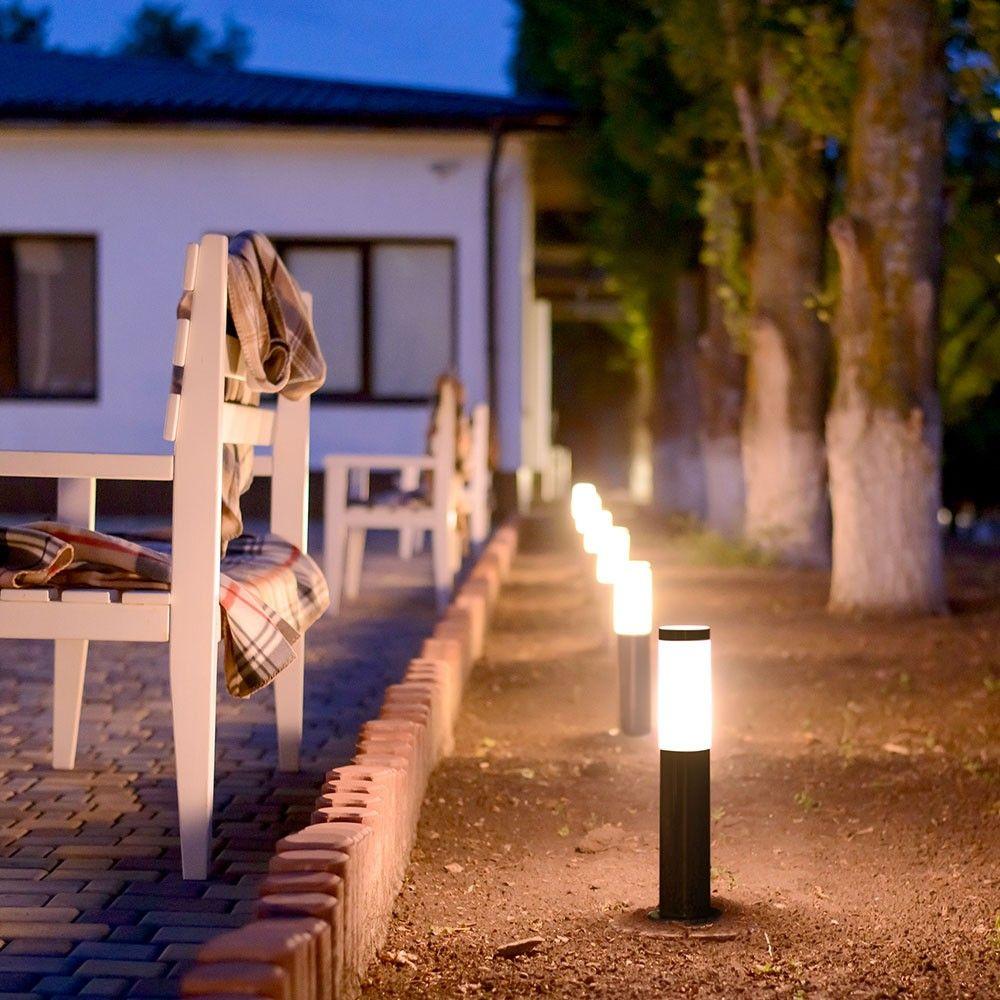 Lampa BOLLARD, Obudowa: Stal nierdzewna, Wysokość: 45cm, Gniazdo: E27, IP44, Kolor: Szary, VTAC, SKU 8959