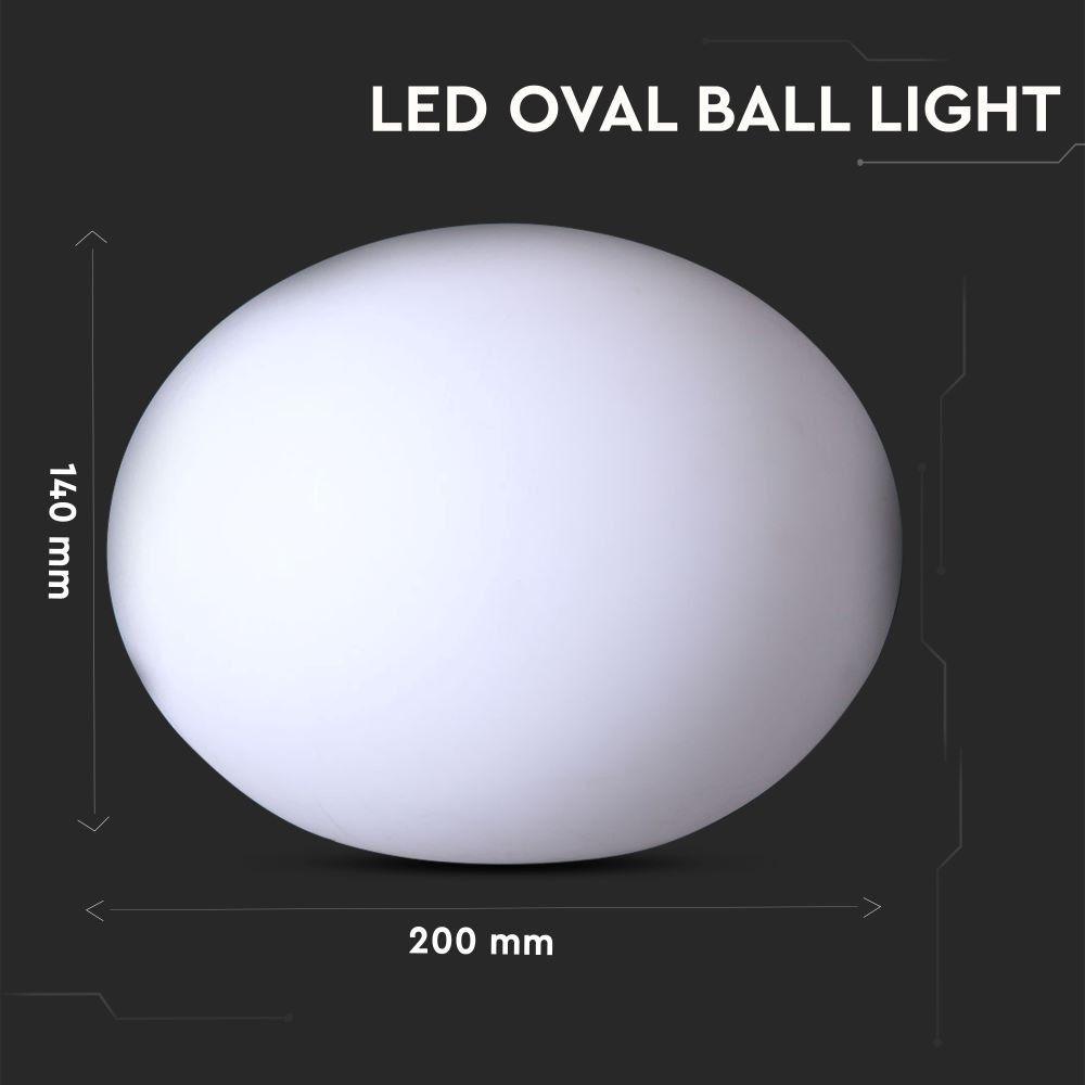 VT-7801 LED OVAL BALL LIGHT WITH RGB D:20X14CM