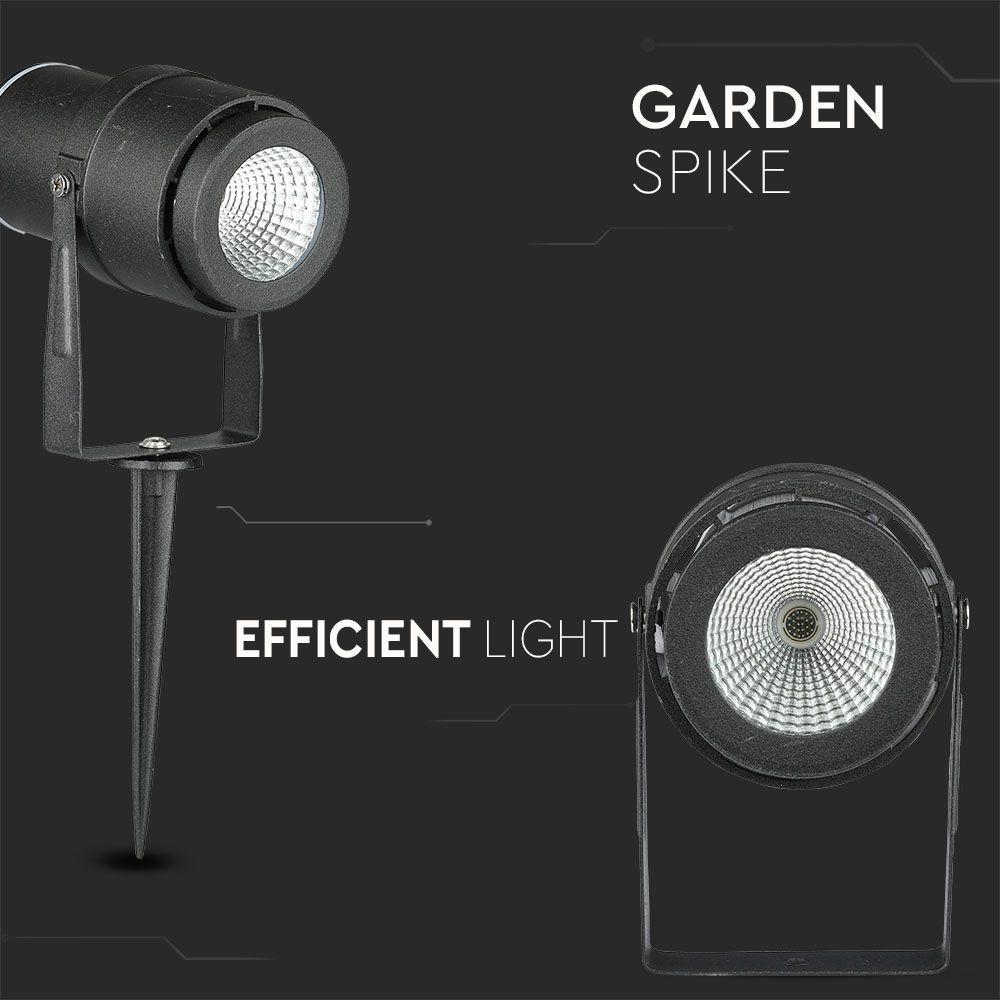 VT-857 12W LED GARDEN LAMP 3000K BLACK BODY