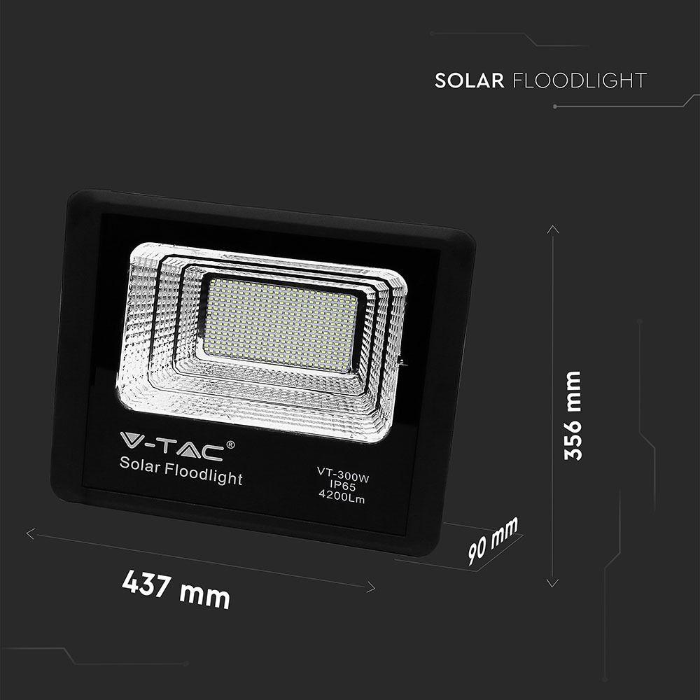 Naświetlacz solarny LED, Barwa:6000K, VTAC, SKU 94027