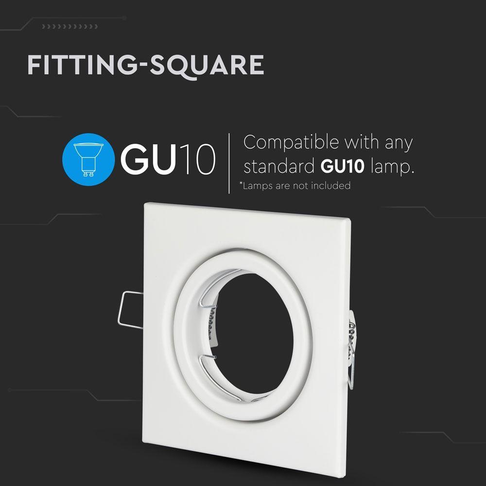 VT-7227 GU10 HOUSING SQUARE-WHITE