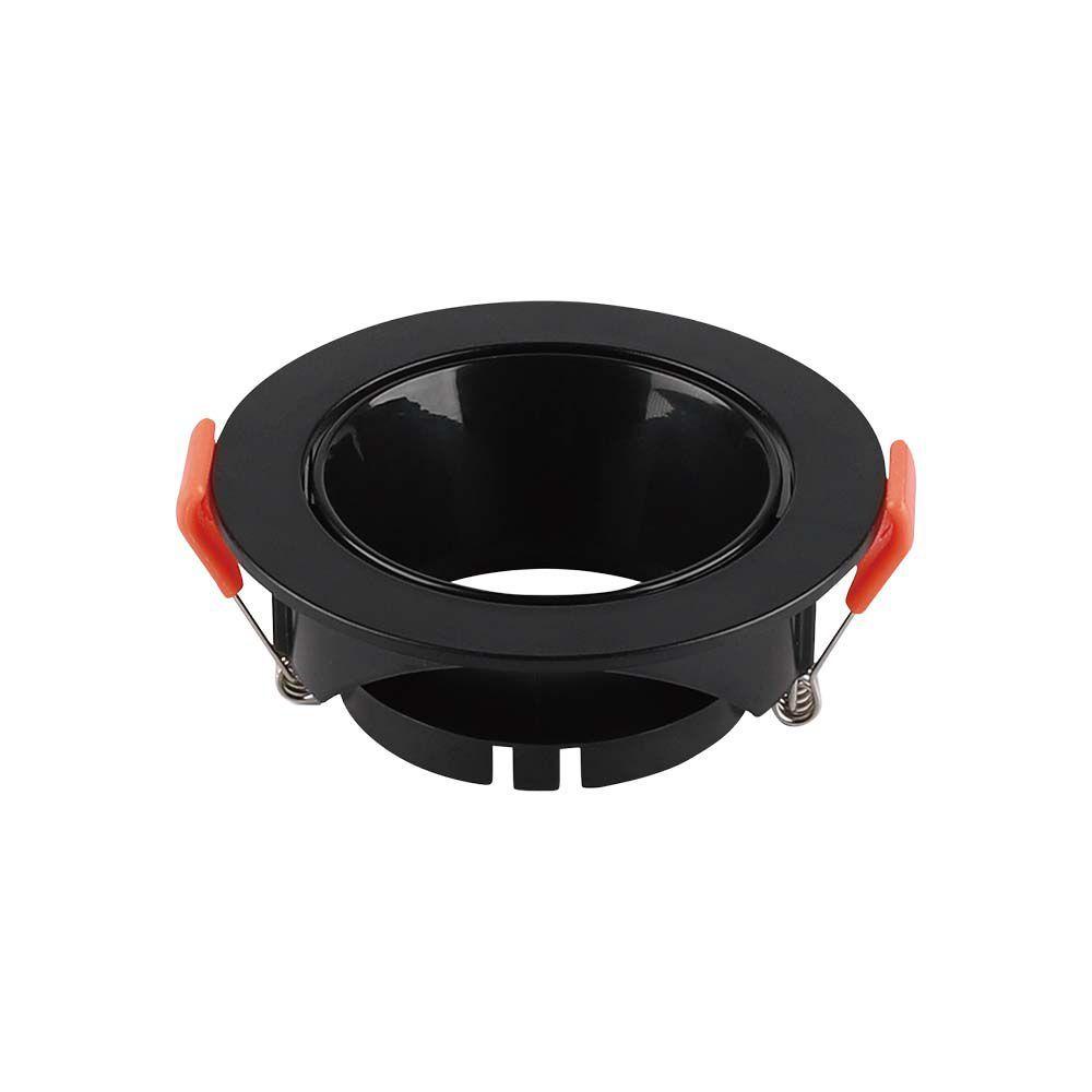 VT-931 GU10 FITTING ROUND BLACK FRAME+BLACK REFLECTOR