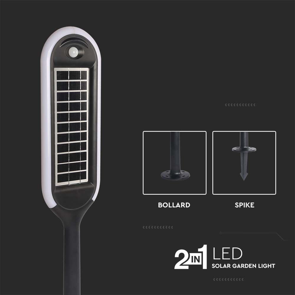 VT-945 5W LED SOLAR BOLLARD LIGHT 4000K WHITE+BLACK BODY