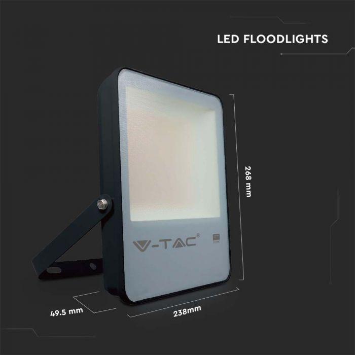 VT-132 100W LED FLOODLIGHT SAMSUNG CHIP 6500K BLACK BODY 137LM/W