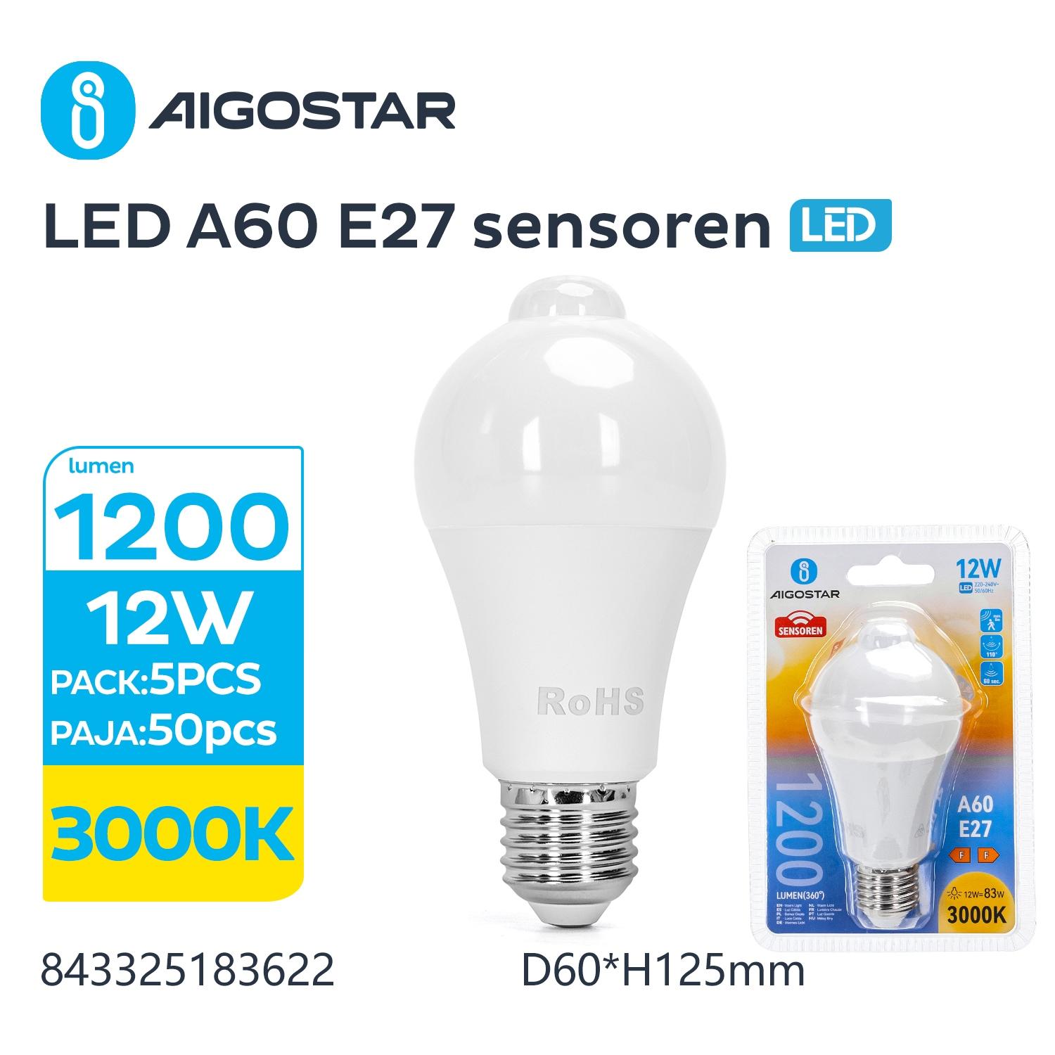 LED E27 12W A60 ( Sensor bulb )