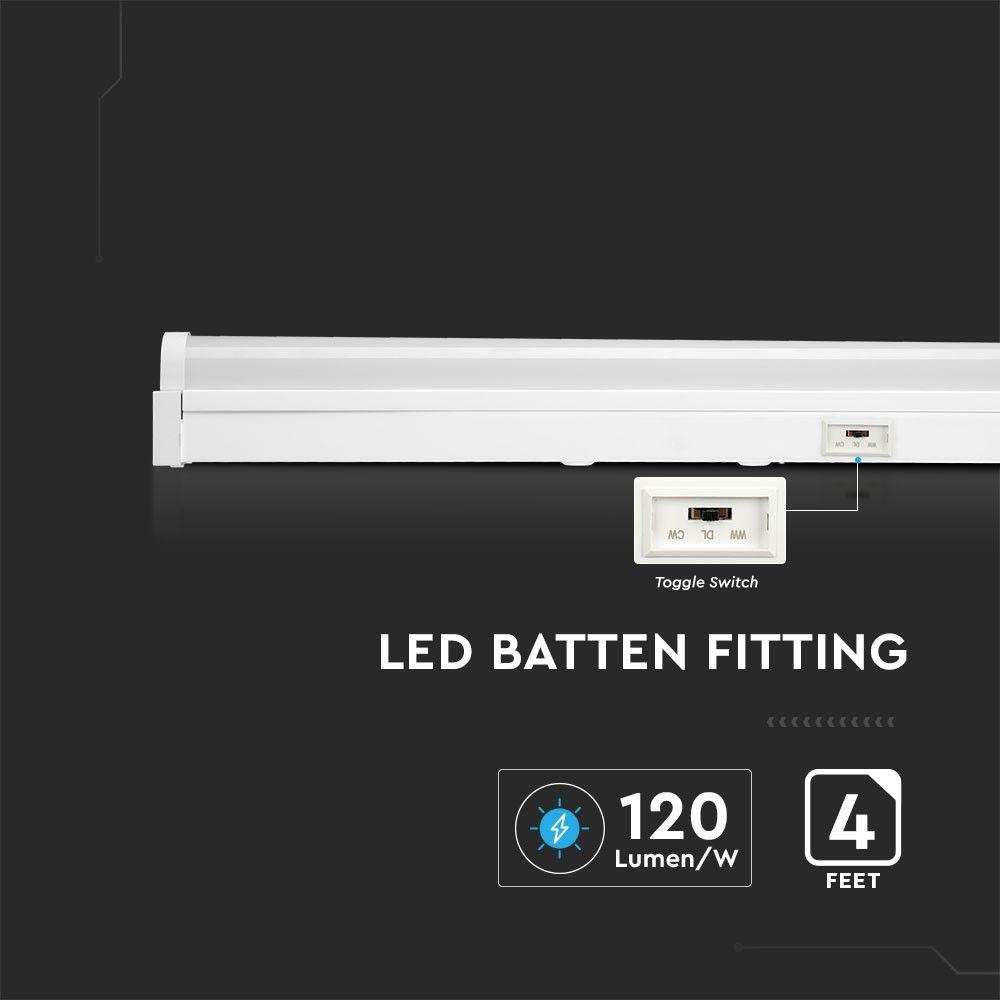 VT-8-45 40W LED BATTEN FITTING-120CM SAMSUNG CHIP CCT:3IN1(4800LM)