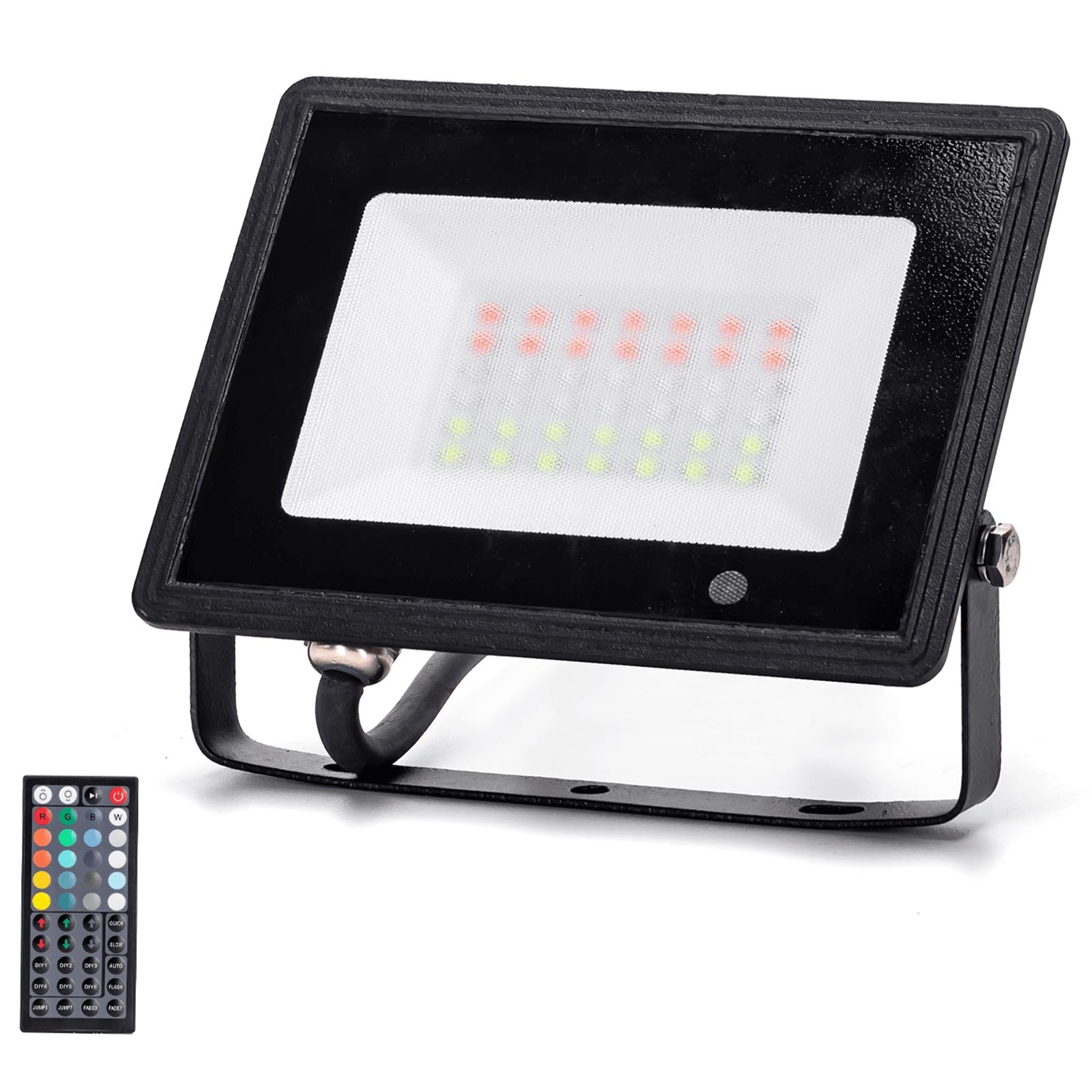 LED RGB Die-Cast Floodlight Black 30W