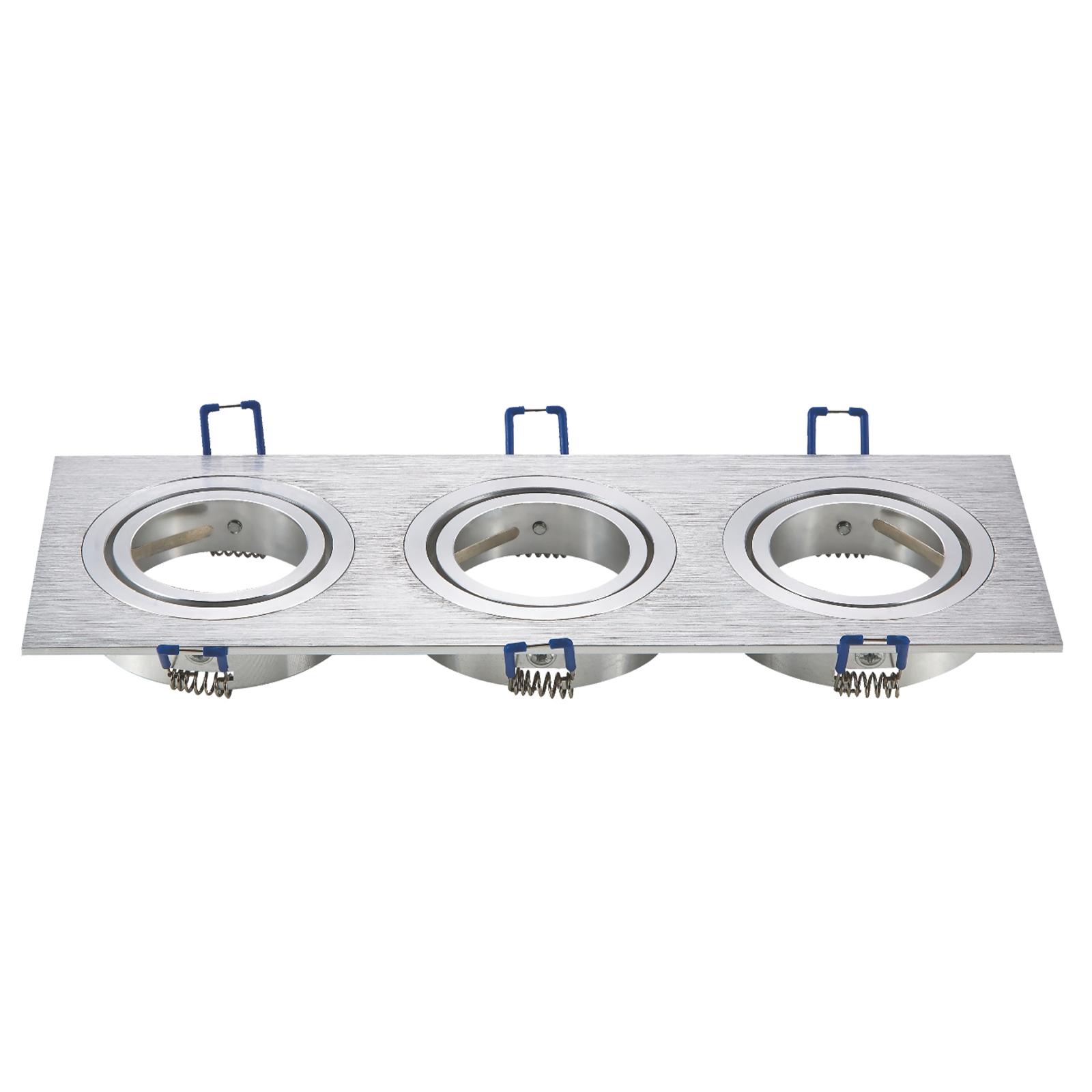 Three-way Spotlight Fitting Silver