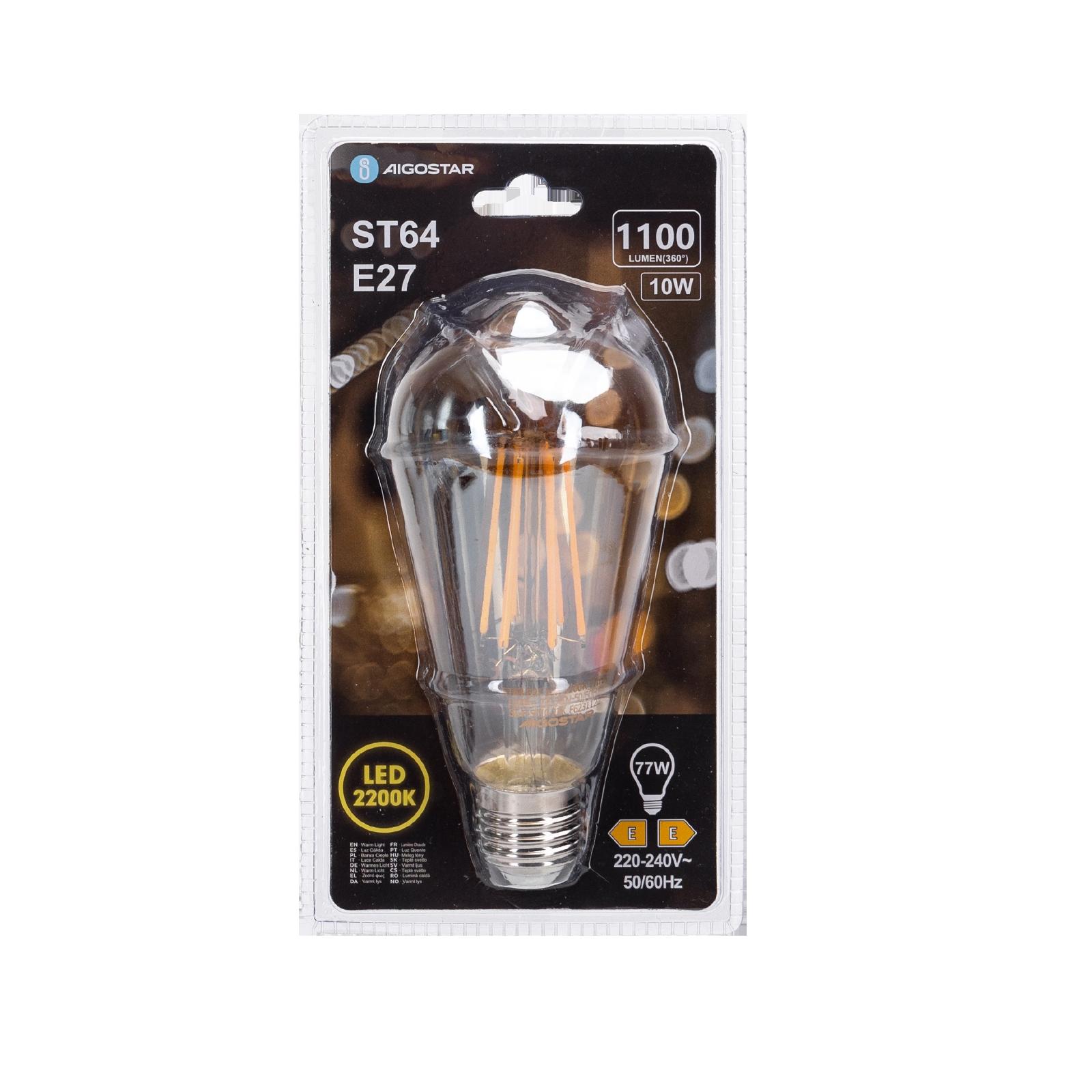 Żarówka LED Filament (Bursztynowa) ST64 E27 10W