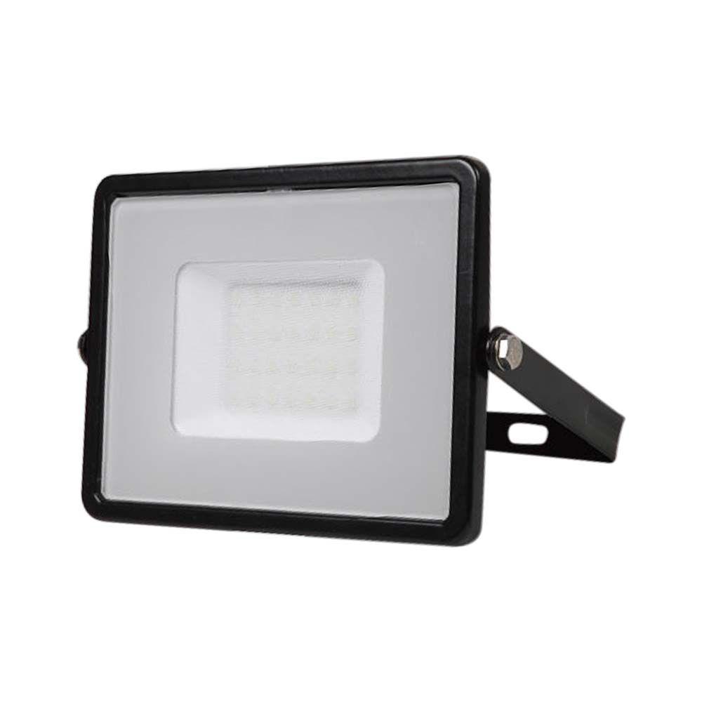 VT-30-1 30W SMD FLOODLIGHT SAMSUNG CHIP&CABLE 1M 4000K BLACK BODY GREY GLASS