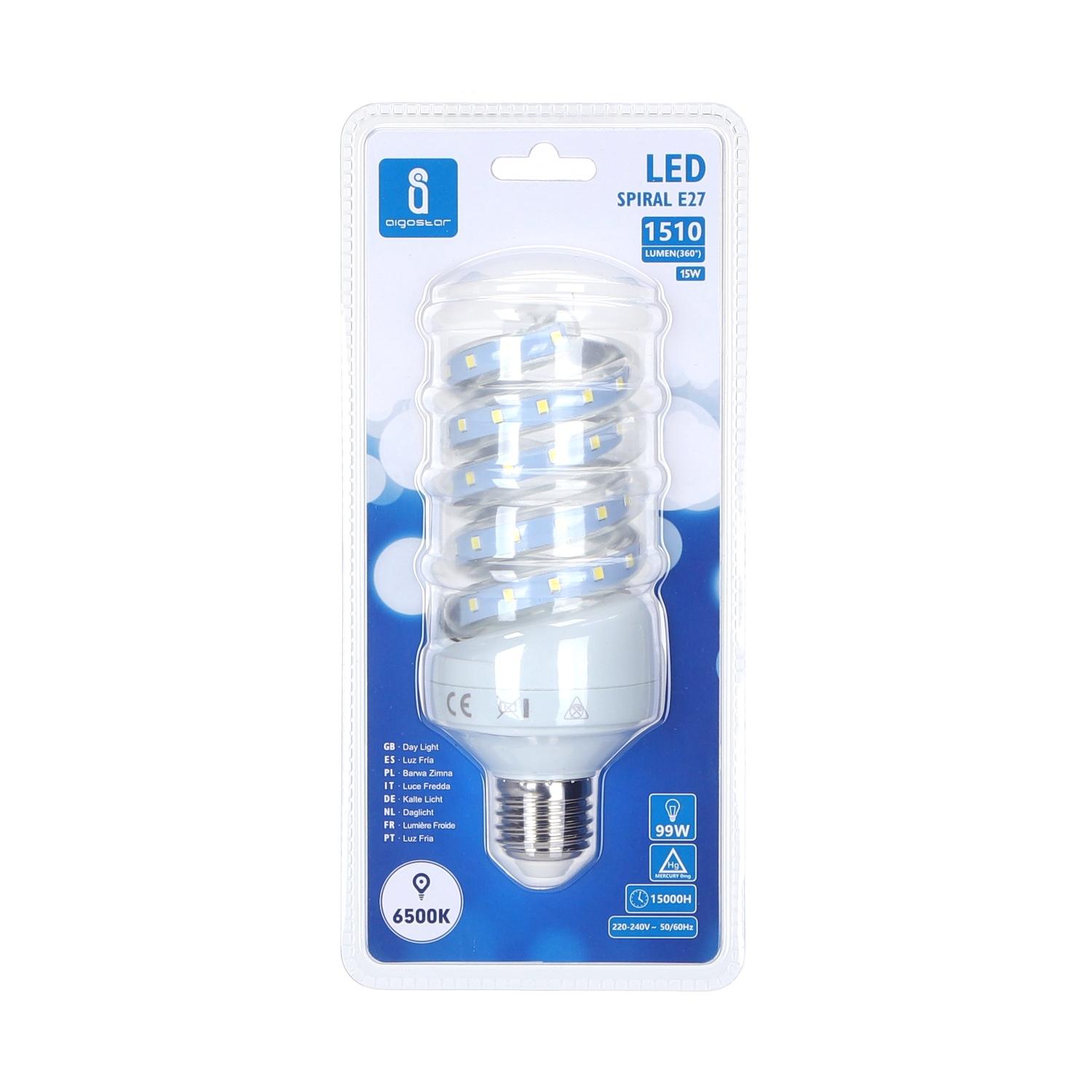 LED E27 15W Spiral tube