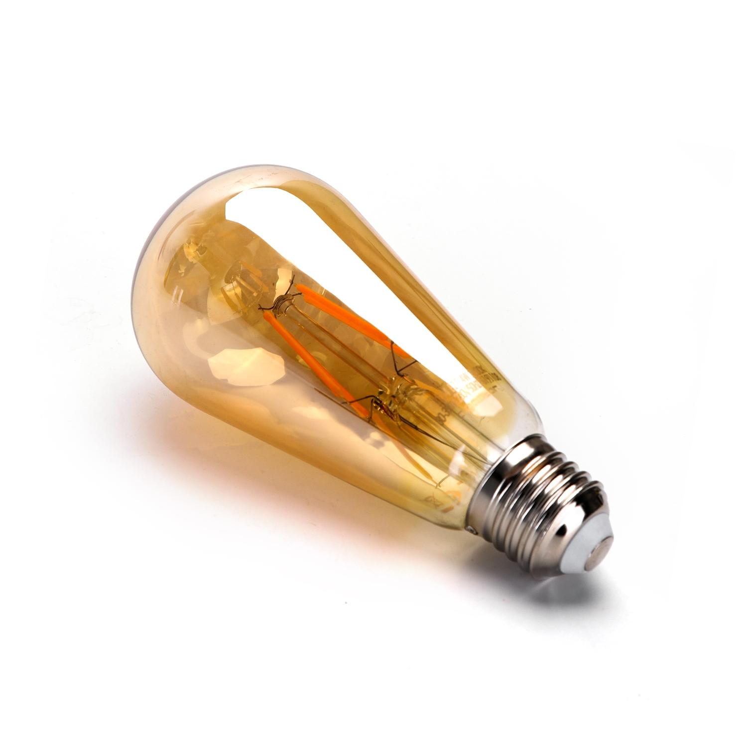 LED Filament Bulb (Amber) ST64 E27 4W