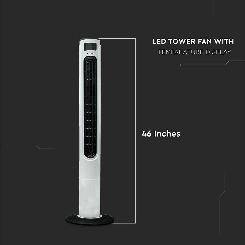 VT-5566 55W TOWER FAN(EU PLUG) WORKS WITH ALEXA & GOOGLE HOME