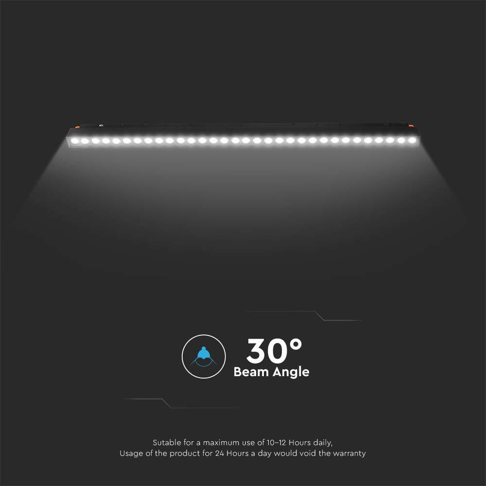 20W Lampa Smart LED Magnetic na szynoprzewodzie 3w1, Obudowa: Czarna , VTAC, SKU 6885