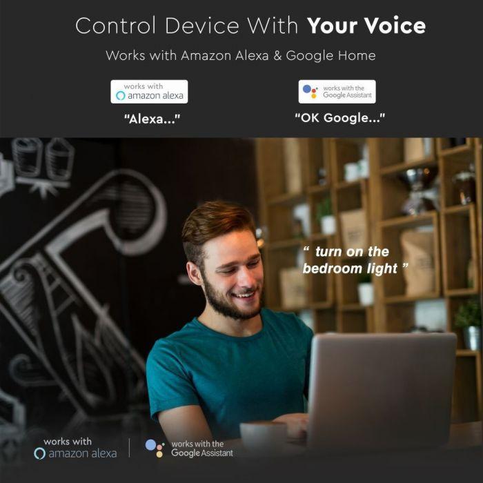 Bezprzewodowy sterownik do oświetlenia, Kompatybilna z Amazon Alexa i Google Home, VTAC, SKU 8459
