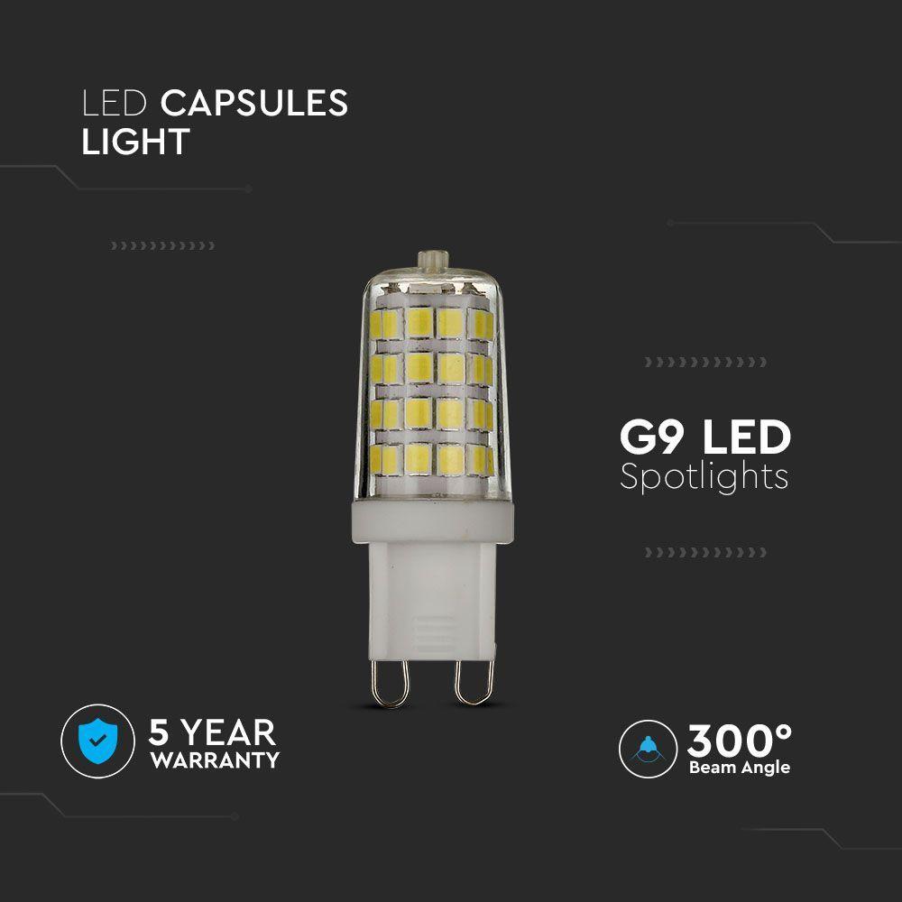 3W G9 Żarówka LED, Chip SAMSUNG, Barwa:4000K, Trzonek:G9, VTAC, SKU 21247