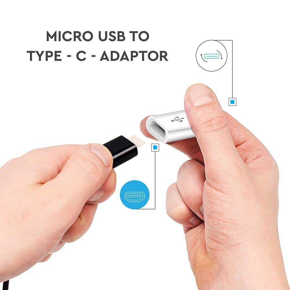 VT-5149 MICRO USB TO TYPE-C ADAPTOR-WHITE