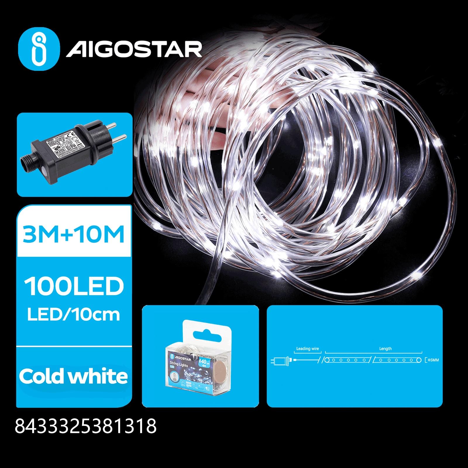 Low voltage -Φ5mm tube string lights, cold white, 10m