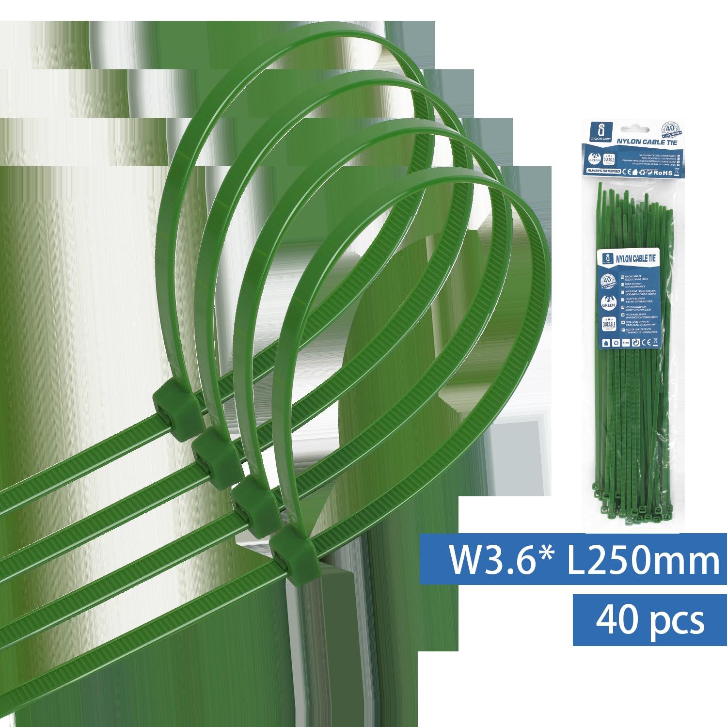 Nylon Cable Ties W3.6*L250mm Green