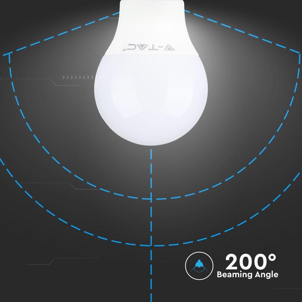 9W A60 Żarówka LED, Chip SAMSUNG, Barwa:3000K, Trzonek:E14, VTAC, SKU 114