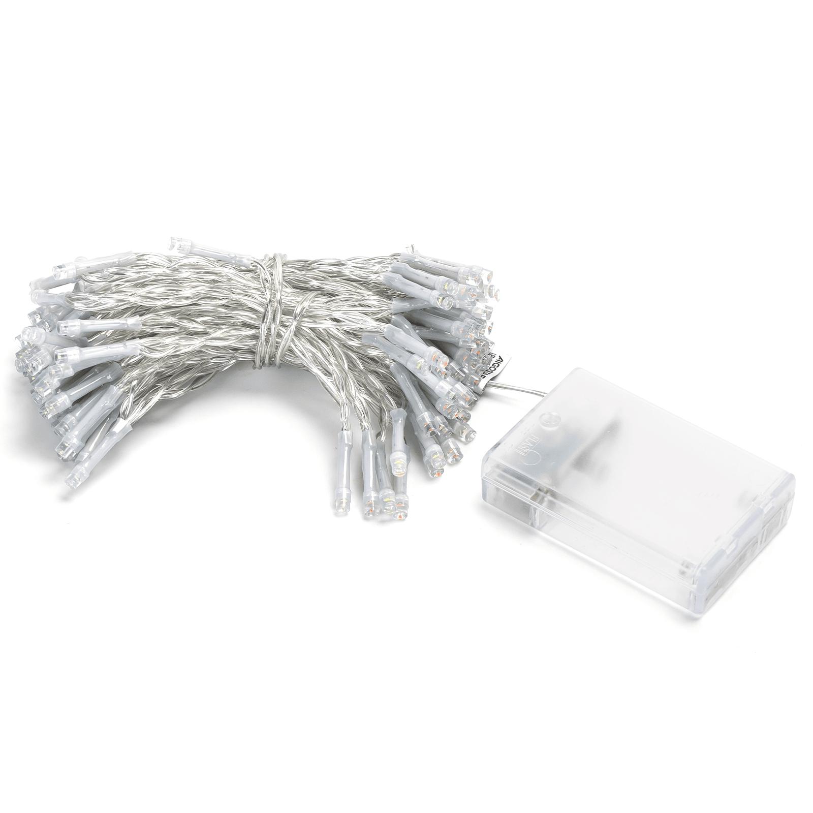 3AA battery flat string lights, RGBY, 10m