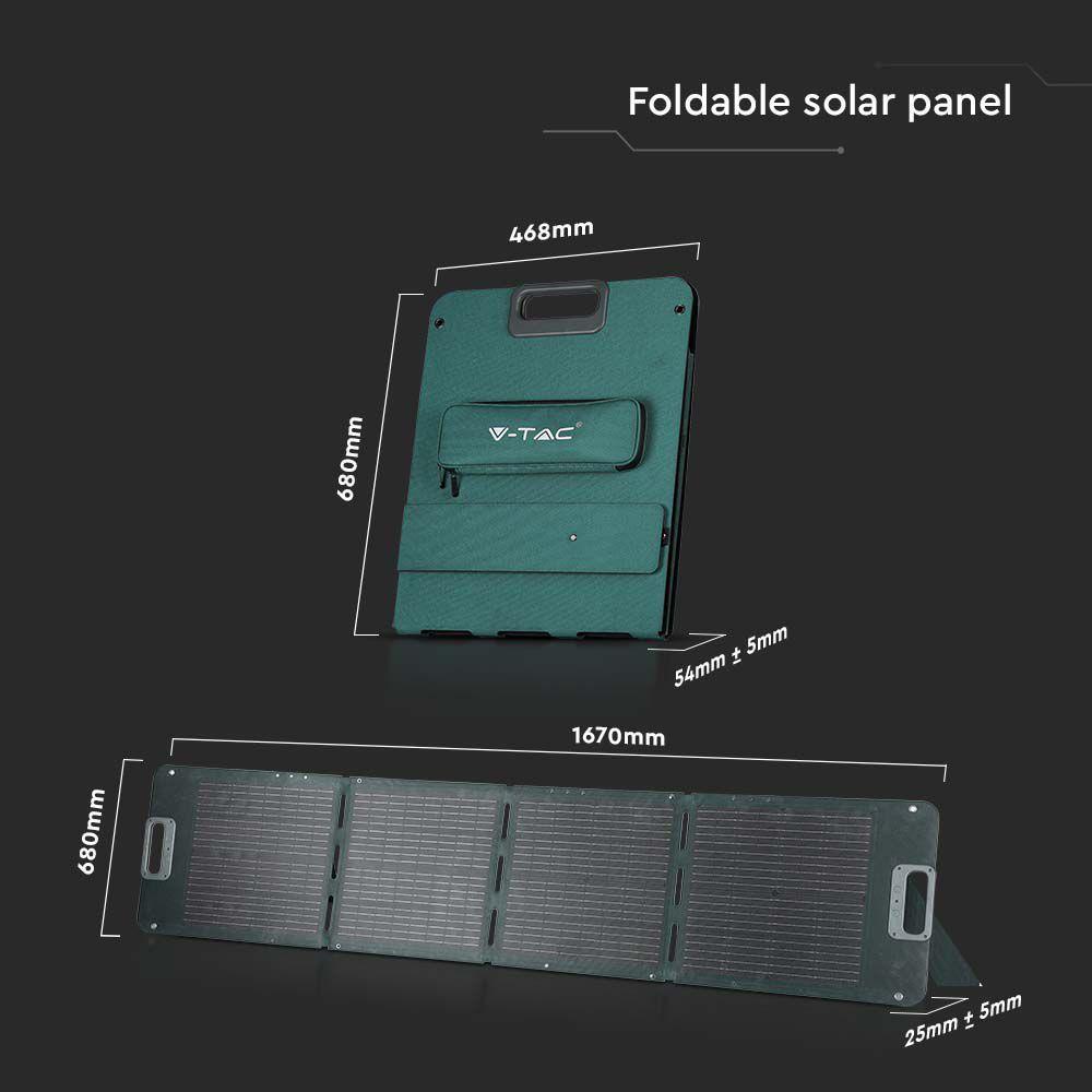 VT-10160 160W FOLDABLE SOLAR PANEL 2IN1 CABLE FOR PORTABLE POWER STATION