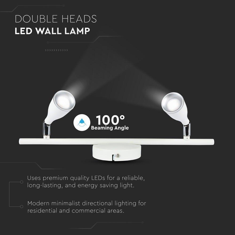 VT-810 9W LED WALL LIGHT(2 HEAD) 4000K WHITE