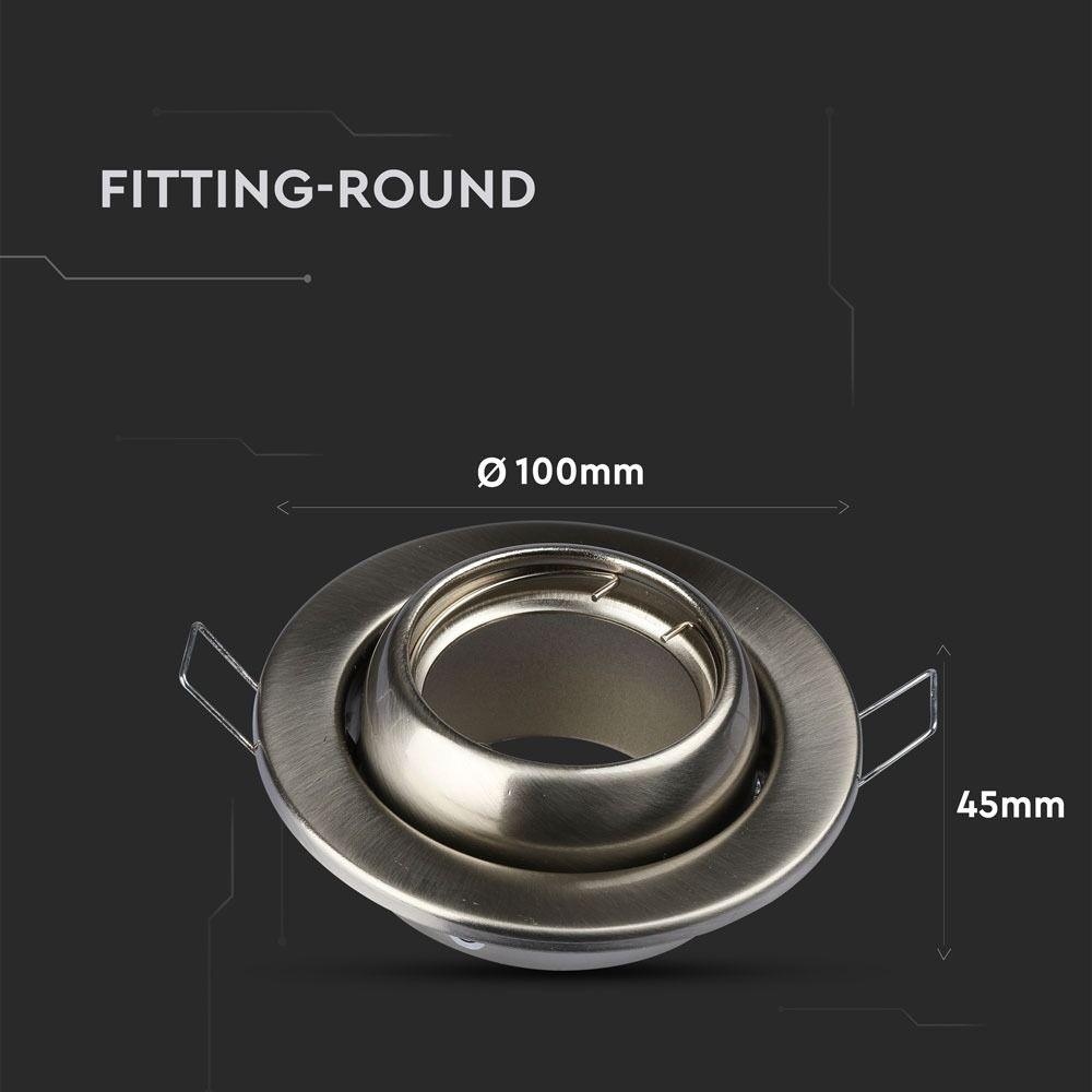 VT-780 GU10 FITTING(TILT) ROUND-SATIN NICKLE