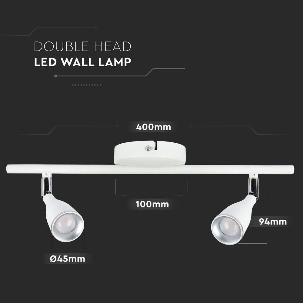 VT-810 9W LED WALL LIGHT(2 HEAD) 4000K WHITE