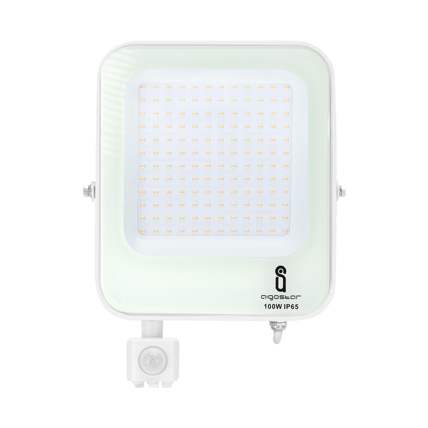 LED Floodlight with Sensor White 100W