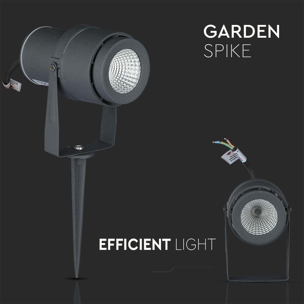 VT-857 12W LED GARDEN LAMP 3000K GREY BODY