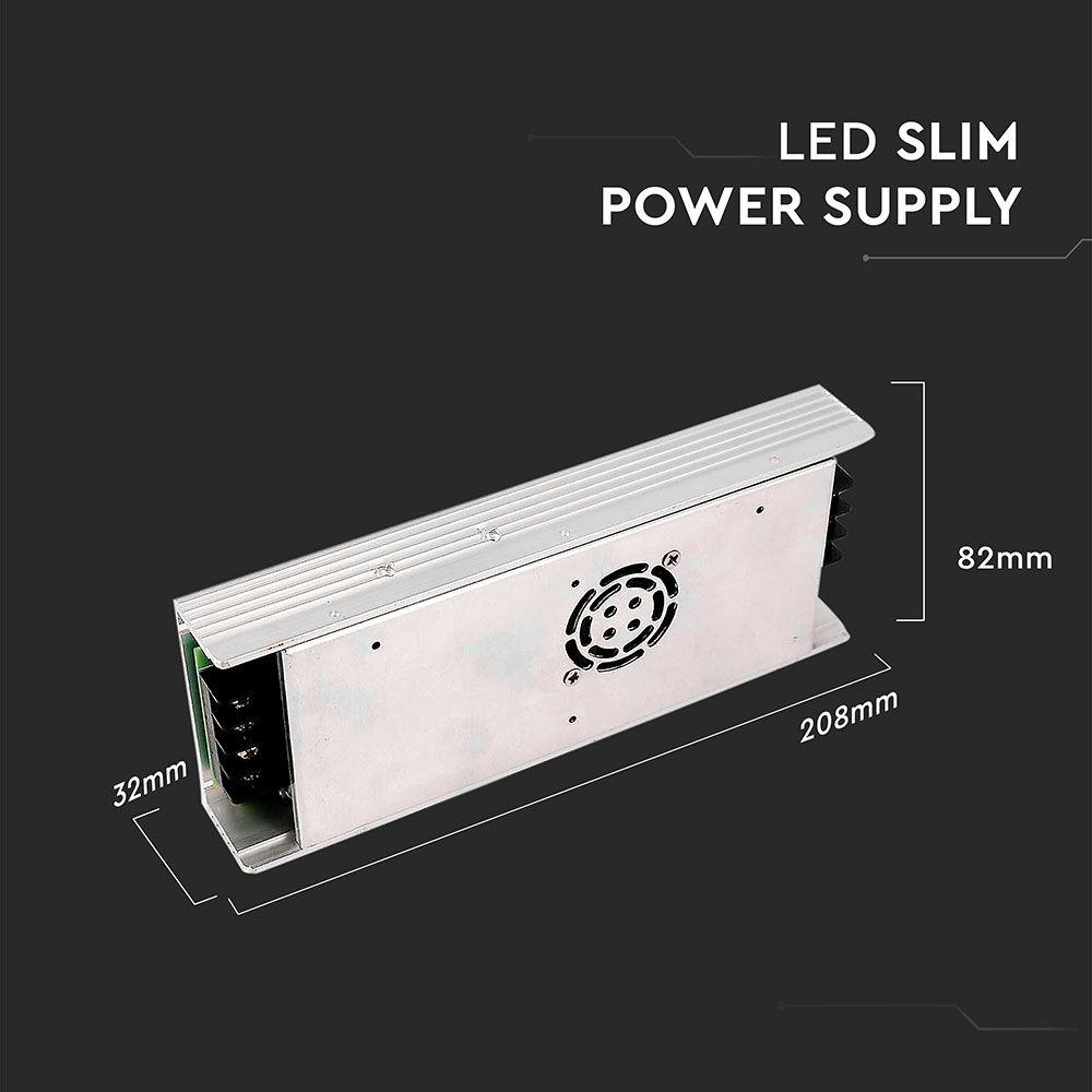 350W Zasilacz LED, Zasilanie:12V 30A, IP20, VTAC, SKU 3259