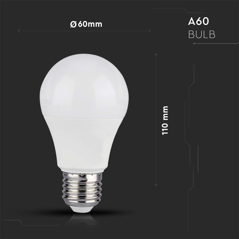 VT-5109 8.5W A60 BULB COMPATIBLE WITH AMAZON ALEXA & GOOGLE HOME RGB+WW+CW E27