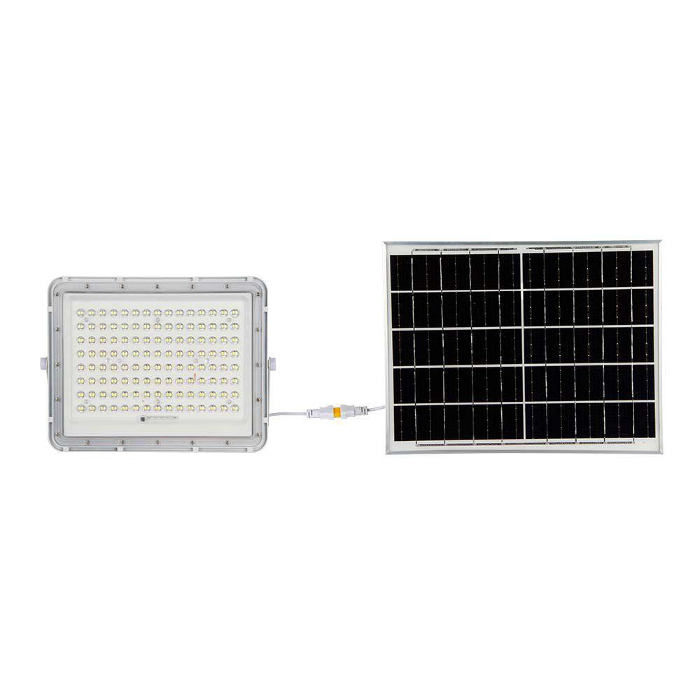 VT 180W LED SOLAR FLOODLIGHT 4000K 16000 mAh BATTERY 3M CABLE SMART IR REMOTE FAST CHARGE WHITE