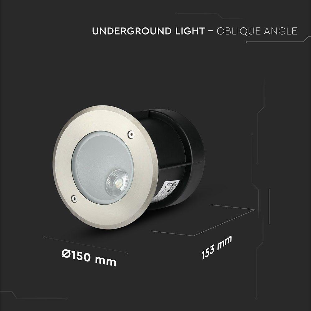 VT-7679 8W LED COB UNDERGROUND LIGHT (OBLIQUE ANGLE 20'D) 4000K, IP67